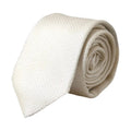 Dolce & Gabbana Off White 100% Silk Adjustable Necktie Men Tie