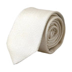Dolce & Gabbana Off White 100% Silk Adjustable Necktie Men Tie