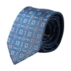 Dolce & Gabbana Blue Patterned 100% Silk Adjustable Men Tie