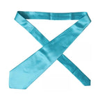 Dolce & Gabbana Light Blue Satin Silk Wide Adjustable Men Tie