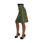 Dolce & Gabbana Multicolor Jacquard Straight Pencil Skirt
