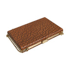 Dolce & Gabbana Brown Leather Gold Frame Clutch Mini Crossbody Bag