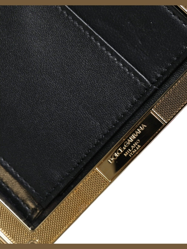 Dolce & Gabbana Red Velvet Gold Frame Clutch Evening Party Purse Bag