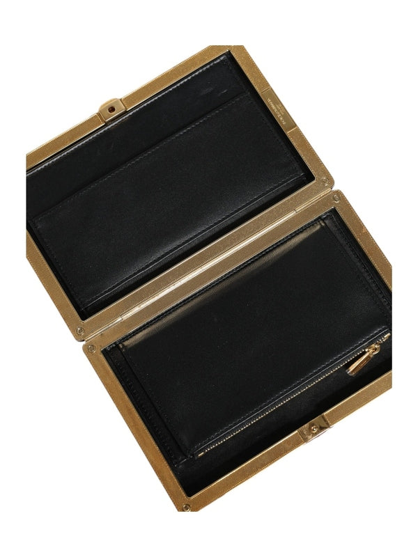 Dolce & Gabbana Red Velvet Gold Frame Clutch Evening Party Purse Bag