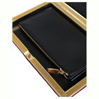 Dolce & Gabbana Red Velvet Gold Frame Clutch Evening Party Purse Bag