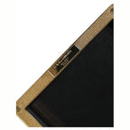 Dolce & Gabbana Black Leather Studs Gold Frame Clutch Evening Purse Bag