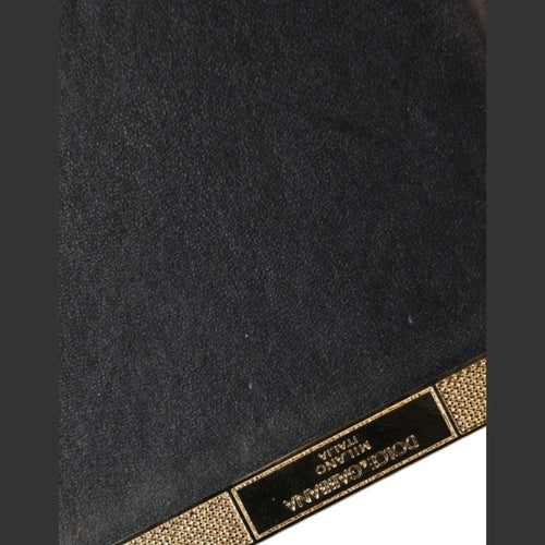 Dolce & Gabbana Gold Crystal Bifold Clutch Evening Party Women Purse Bag