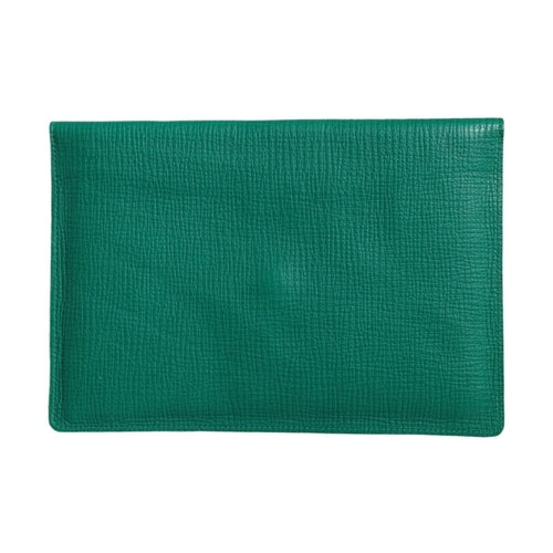 Dolce & Gabbana Green Leather Handbag Clutch Mini Purse Pouch Tablet Case