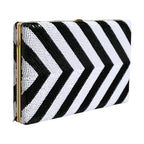 Dolce & Gabbana Black White Gold Frame Clutch Evening Party Purse Bag