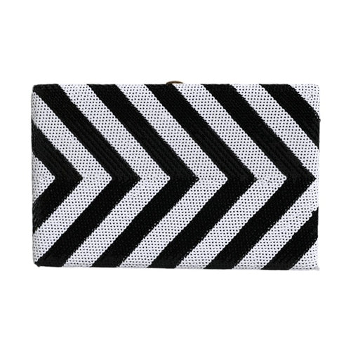 Dolce & Gabbana Black White Gold Frame Clutch Evening Party Purse Bag