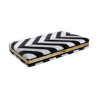 Dolce & Gabbana Black White Gold Frame Clutch Evening Party Purse Bag