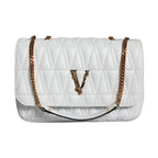 Versace White Mini Nappa Leather Crossbody Shoulder Bag