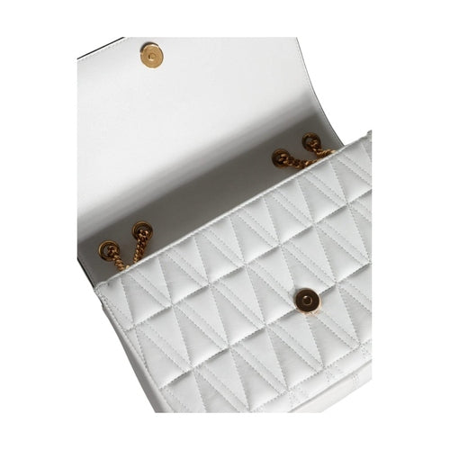 Versace White Mini Nappa Leather Crossbody Shoulder Bag
