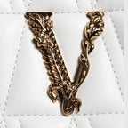 Versace White Mini Nappa Leather Crossbody Shoulder Bag