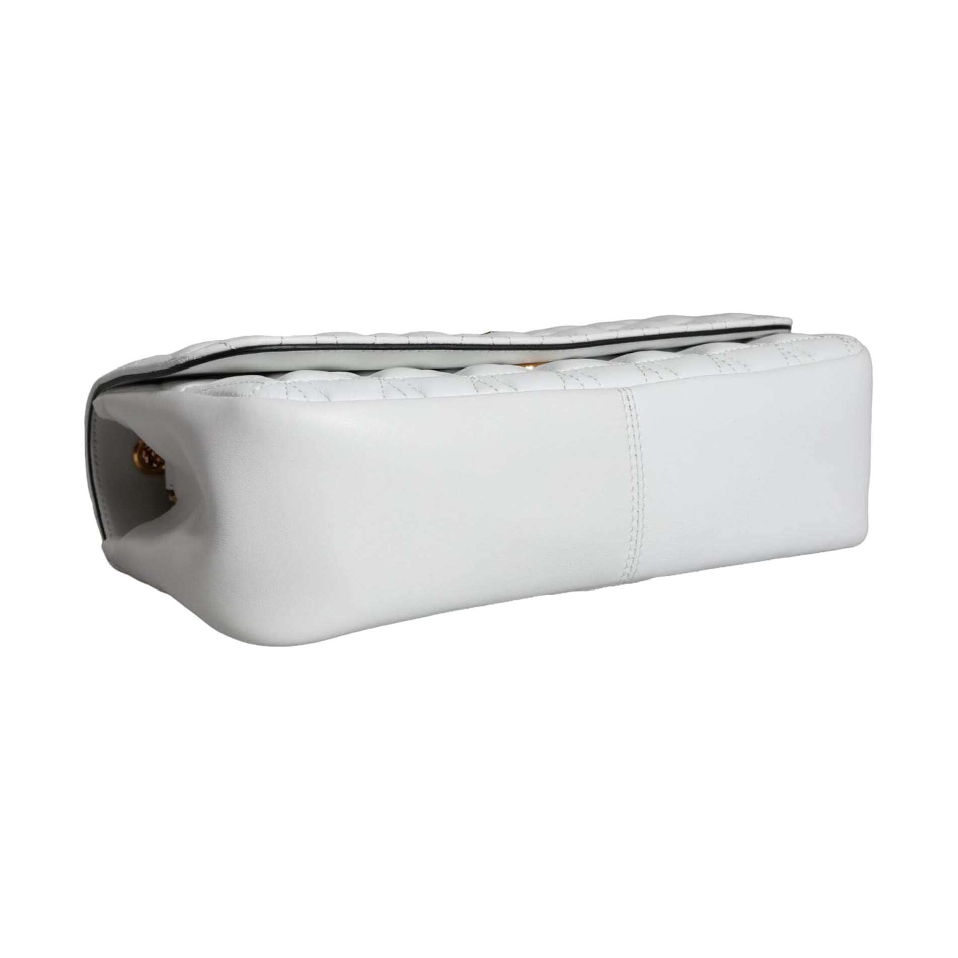 Versace White Mini Nappa Leather Crossbody Shoulder Bag