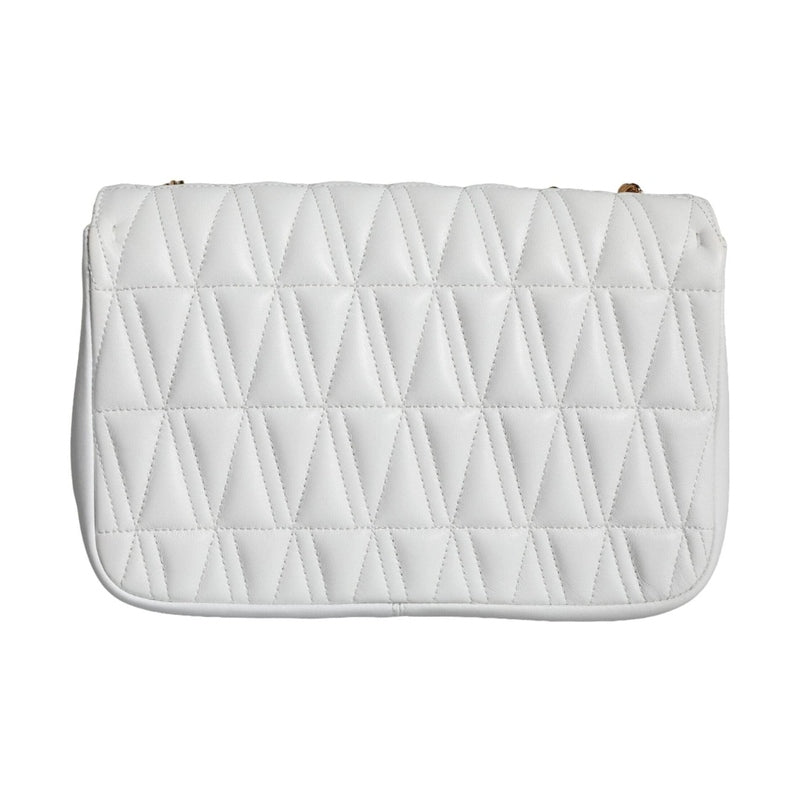 Versace White Mini Nappa Leather Crossbody Shoulder Bag