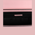 Versace Pink Grainy Calf Leather Logo Crossbody Shoulder Bag
