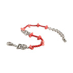 Dolce & Gabbana Silver Tone Brass Beaded Resin DG Logo Chain Bracelet