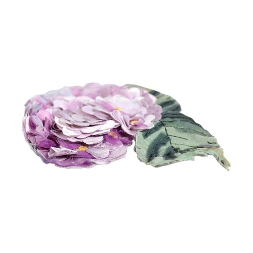 Dolce & Gabbana Multicolor Hydrangea Gold Brass Pin Brooch