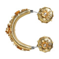 Dolce & Gabbana Gold Leather Floral Crystal Angel Headset Headphones