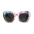 Dolce & Gabbana Multicolor Wood Crystal Brass Frame Floral Hand Paint Sunglasses