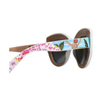 Dolce & Gabbana Multicolor Wood Crystal Brass Frame Floral Hand Paint Sunglasses
