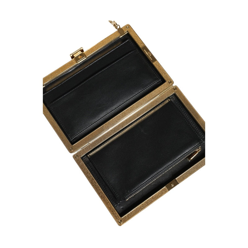 Dolce & Gabbana Maroon Leather Clutch Evening Crossbody Bag