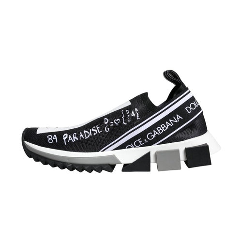 Dolce & Gabbana Black White Sorrento Low Top Sneakers Shoes