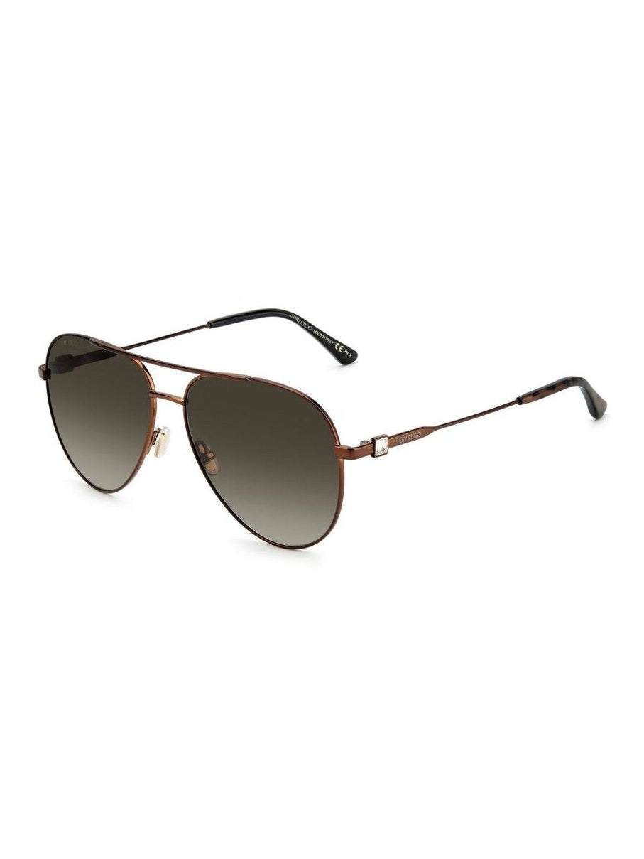 Jimmy Choo Brown Metal Sunglasses