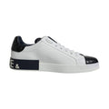 Dolce & Gabbana White Leather Logo Portofino Sneaker Shoes