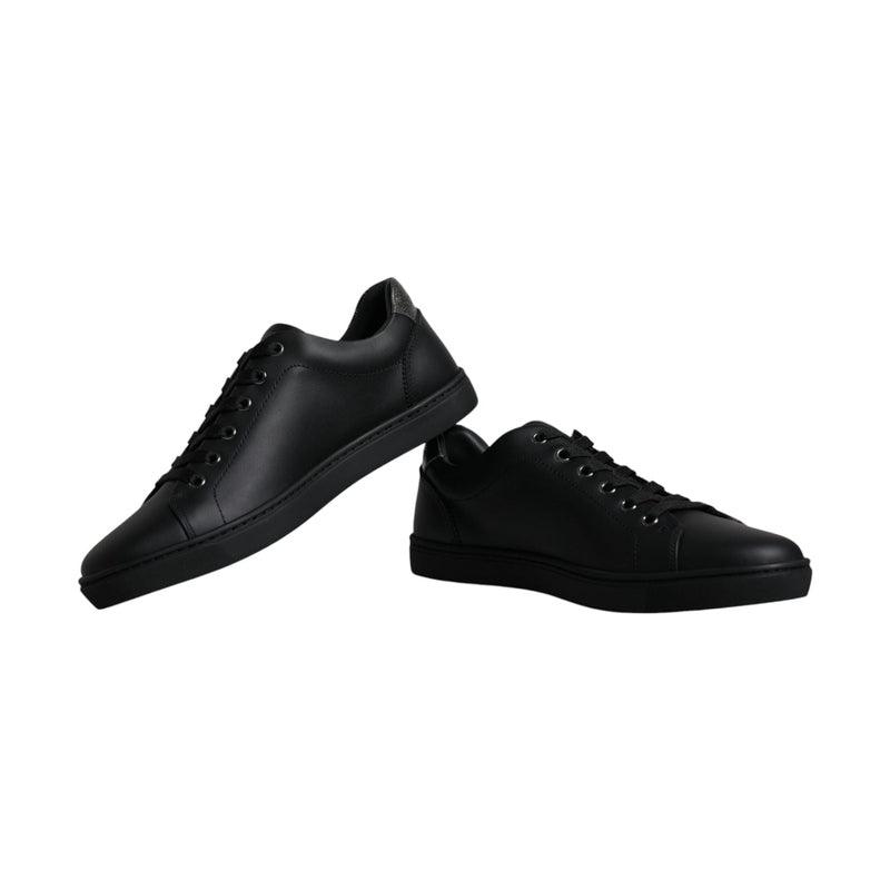 Dolce & Gabbana Black London Sacred Heart Men Sneakers Shoes