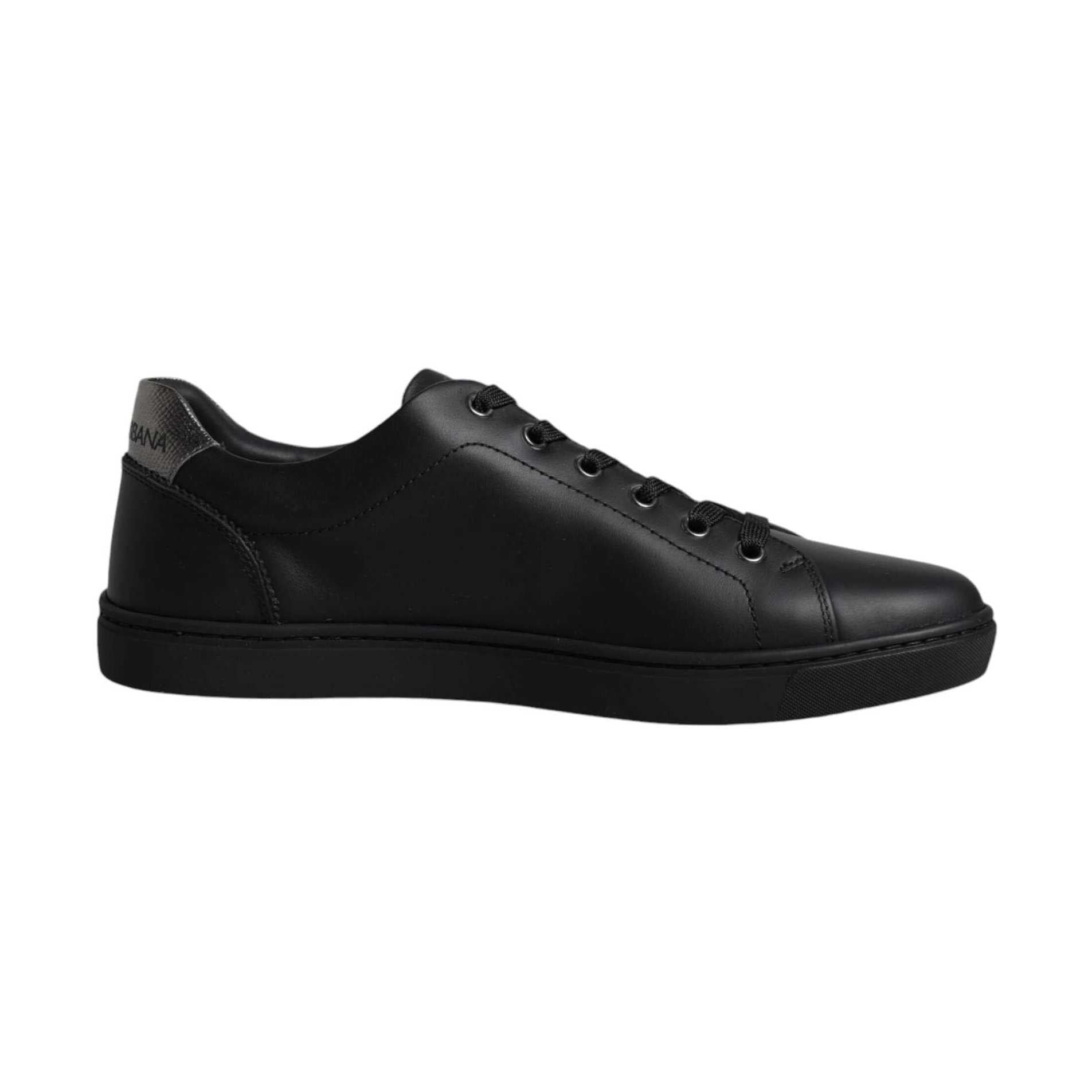 Dolce & Gabbana Black London Sacred Heart Men Sneakers Shoes