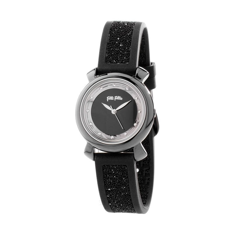 Folli Follie Black Plastic Dress Watch