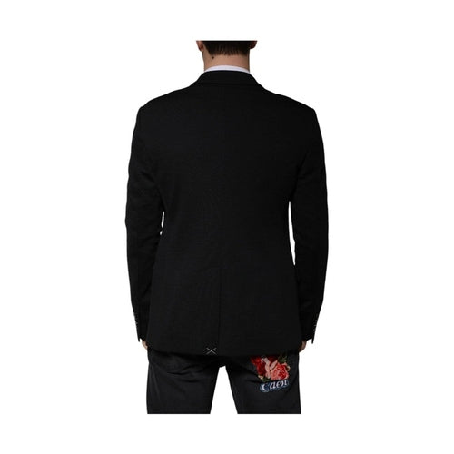 Dolce & Gabbana Black Wool Single Breasted Formal Blazer
