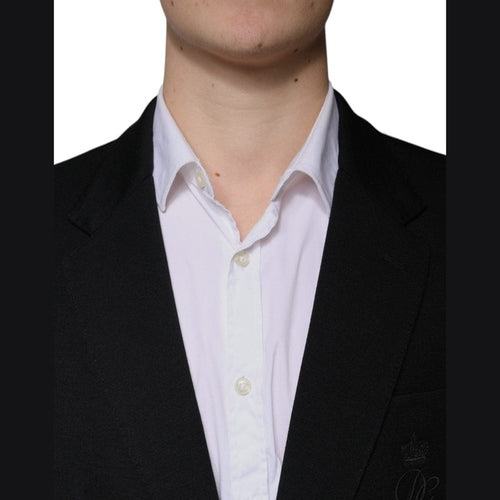 Dolce & Gabbana Black Wool Single Breasted Formal Blazer