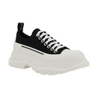 Alexander McQueen Black Cotton Chunky Sneakers
