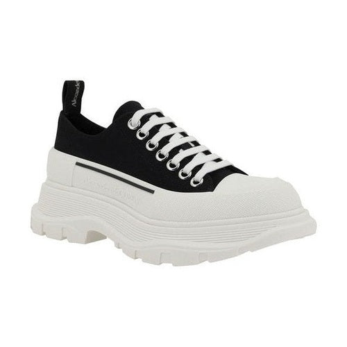 Alexander McQueen Black Cotton Chunky Sneakers
