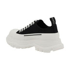 Alexander McQueen Black Cotton Chunky Sneakers