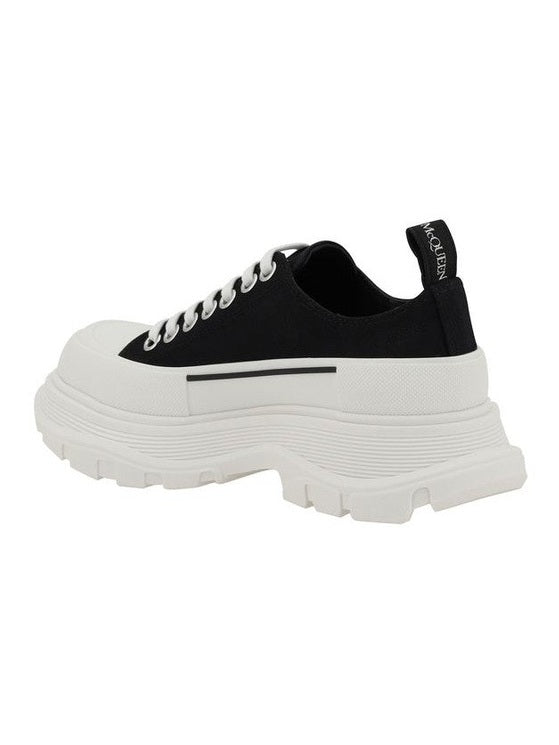 Alexander McQueen Black Cotton Chunky Sneakers