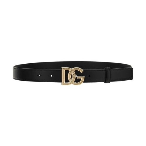 Dolce & Gabbana Black Calf Leather Bos Taurus Regular Belt