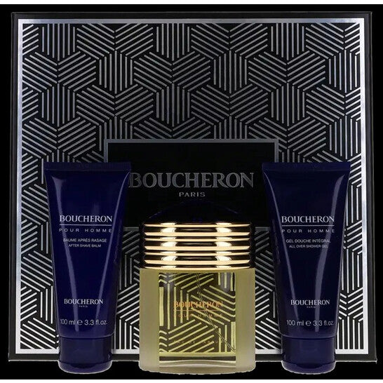 Boucheron Pour Homme Gift Set 100ml EDP + 100ml Aftershave Balm + 100ml Shower Gel