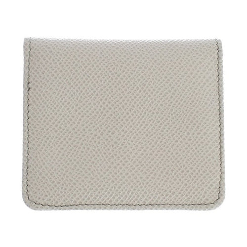Dolce & Gabbana White Dauphine Leather Case Wallet