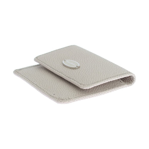 Dolce & Gabbana White Dauphine Leather Case Wallet