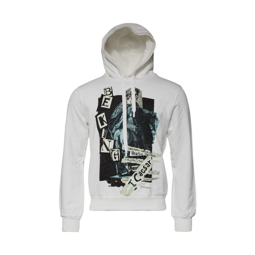Dolce & Gabbana White Caesar Cotton Hooded Pullover Sweater