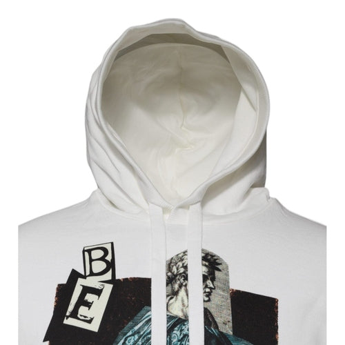 Dolce & Gabbana White Caesar Cotton Hooded Pullover Sweater
