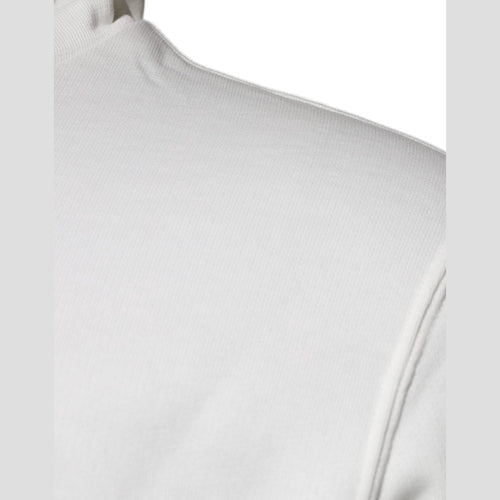 Dolce & Gabbana White Caesar Cotton Hooded Pullover Sweater