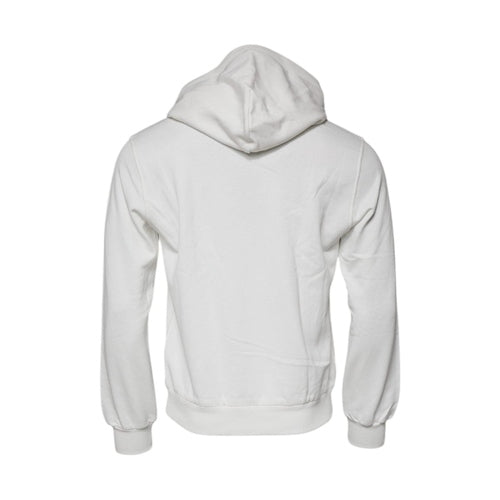 Dolce & Gabbana White Caesar Cotton Hooded Pullover Sweater