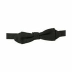Dolce & Gabbana Gray Pattern Silk Adjustable Neck Bow Tie