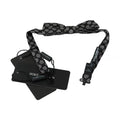 Dolce & Gabbana Black Silk Circles Men Necktie Bow Tie