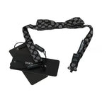 Dolce & Gabbana Black Silk Circles Men Necktie Bow Tie